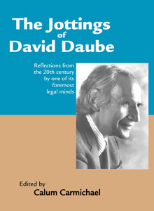 cover art of Calum Carmichael's The Jottings of David Daube